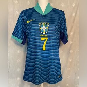 Nike 2024/2025 Men’s Brazil National Team Away Soccer Jersey #7